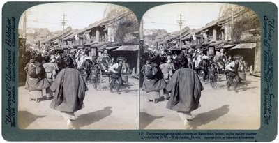 Batsumati street, Yokohama, Japan by Underwood and Underwood