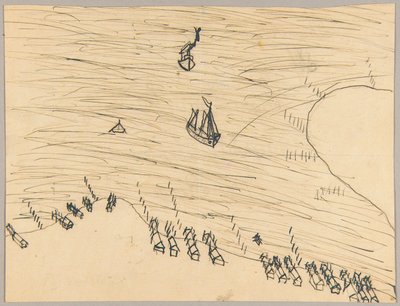 Boats and Coastline by Unidentified