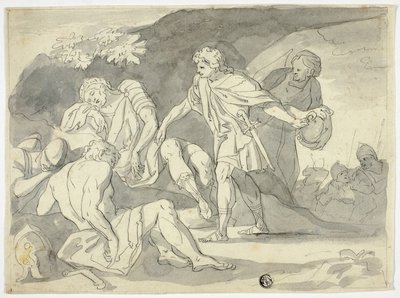 David Cutting Off Skirt of Saul
