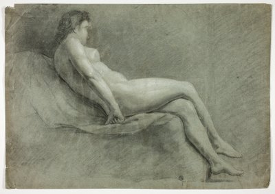 Reclining Academic Female Nude by Unknown