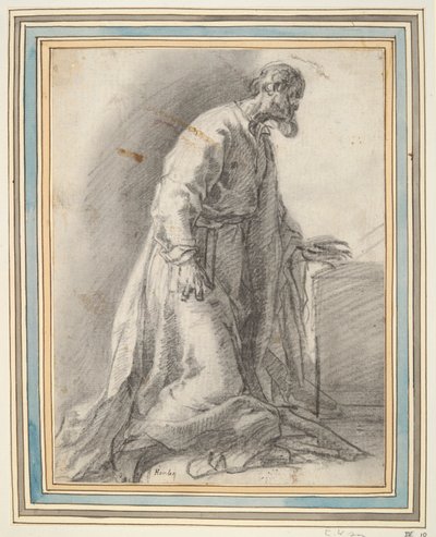 Saintly Figure Kneeling by Unknown