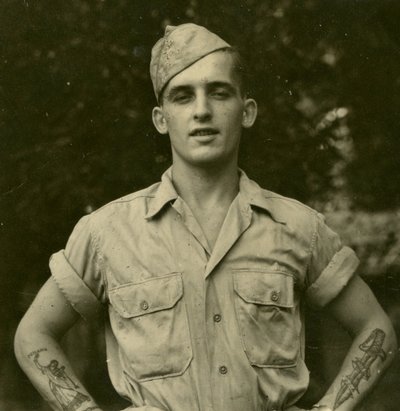 Tattooed American Soldier, c.1941 by Unknown