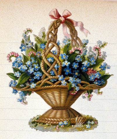 A basket of flowers by Unknown artist