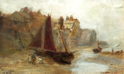 Boat on the Beach by Unknown artist