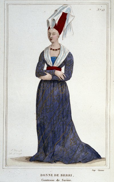 Bonne de Berry (1365-1435). Countess of Savoy. by Unknown artist