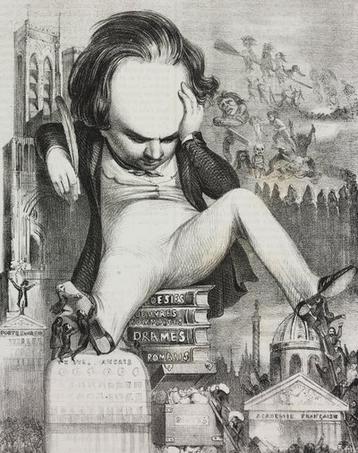 Caricature of Victor Hugo (1802-1885) by Unknown artist