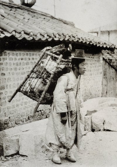 Chicken merchant, Korea, late 19th century by Unknown artist