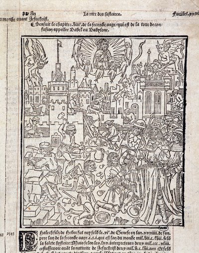 Construction site. France 15th century by Unknown artist