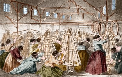 Crinoline factories: laying hoops by Unknown artist