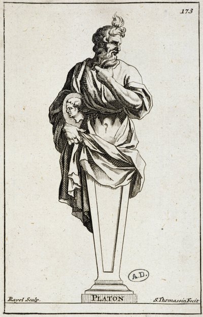 Engraving of a Statue of Plato by Unknown artist