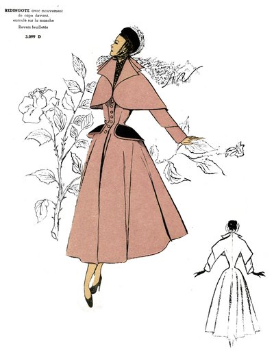 French Fashion, Redingote Coat Design by Unknown artist