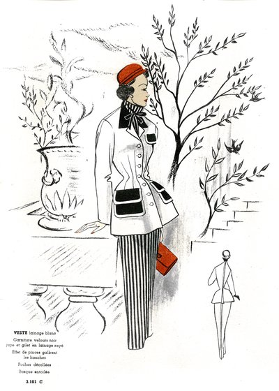 French Fashion, Wool Outfit Design by Unknown artist