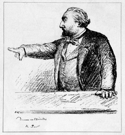 Gambetta delivering his speech on amnesty by Unknown artist