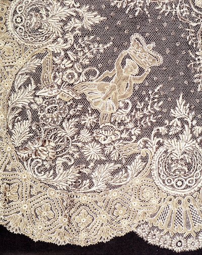 Handkerchief in lace from Brussels by Unknown artist