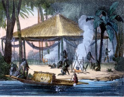 Jivaros Indians in Ecuador by Unknown artist