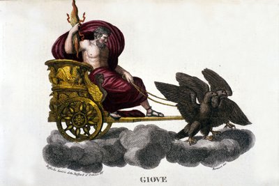 Jupiter (Zeus). 19th century engraving. by Unknown artist