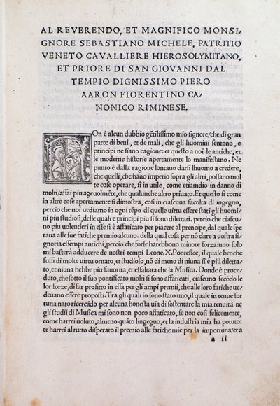 Page from Thoscanello de la Musica by Unknown artist