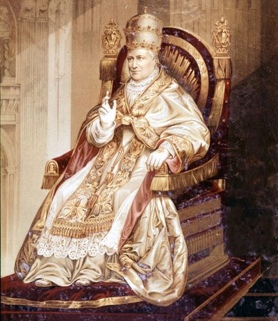Pius IX (1792 - 1878). Chromolithography by Unknown artist