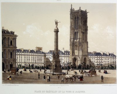 Place du Chatelet and the Saint-Jacques Tower by Unknown artist