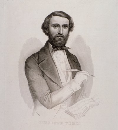 Portrait of Giuseppe Verdi (engraving) by Unknown artist