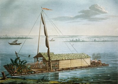 Raft on Guayaquil River, Ecuador by Unknown artist