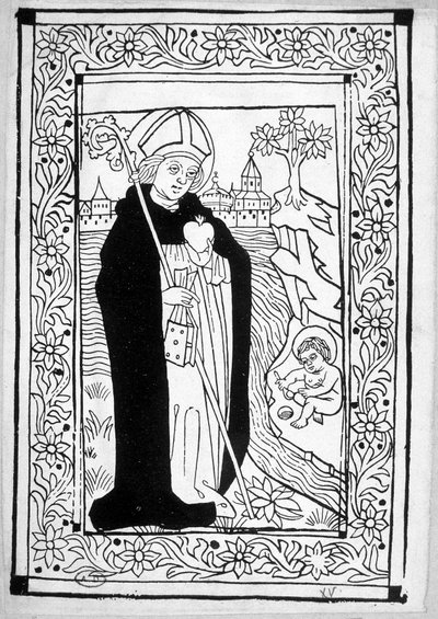 Saint Augustine - Engraving by Unknown artist