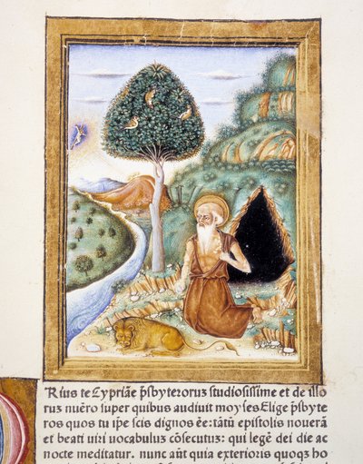 Saint Jerome - miniature by Unknown artist