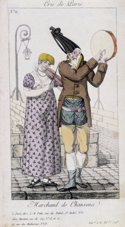 Song Merchants - Engraving by Unknown artist