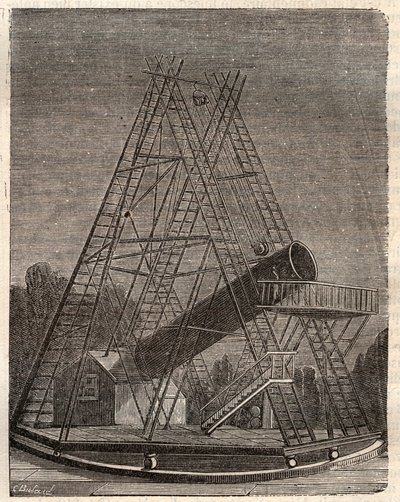 Telescope by William Herschel by Unknown artist