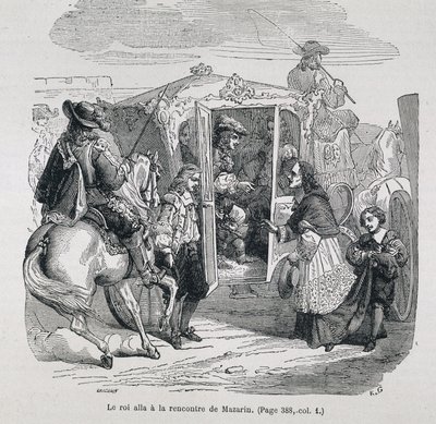 The king went to meet Mazarin by Unknown artist