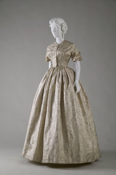 Wedding dress (front oblique view) by Unknown artist