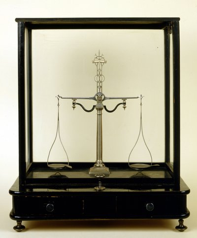 19th century pharmacy scale by Unknown artist