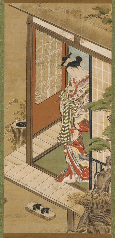 A Yujo with a Pipe by Unknown artist