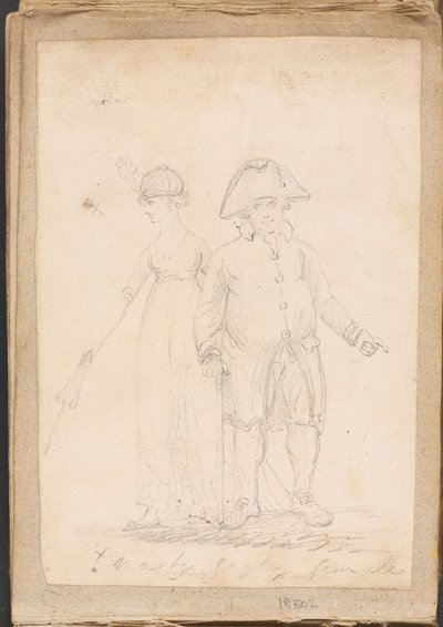 A lady and gentleman in civilian dress by Unknown artist