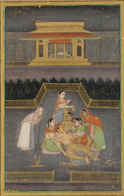 A Sick Man Surrounded by His Family by Unknown artist