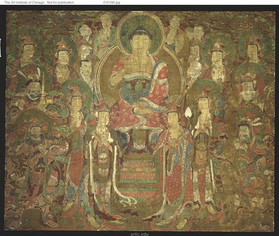 Amitabha Buddha with Assembly by Unknown artist