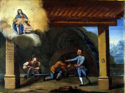 An Accident in a Hydraulic Machine by Unknown artist