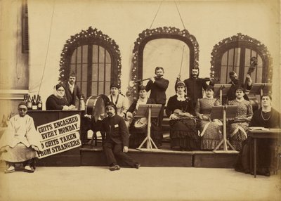 Band Performing on Street by Unknown artist