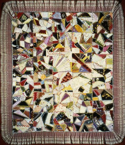 Bedcover (Crazy Quilt) by Unknown artist