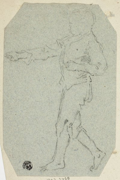 Boy Walking in Profile by Unknown artist