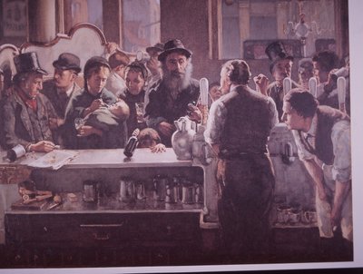British Pub Serving Drinks by Unknown artist
