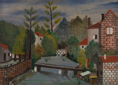 Canal and Houses by Unknown artist