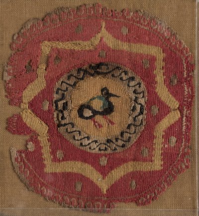 Circular Segmentum with Eight-Pointed Star and Bird by Unknown artist