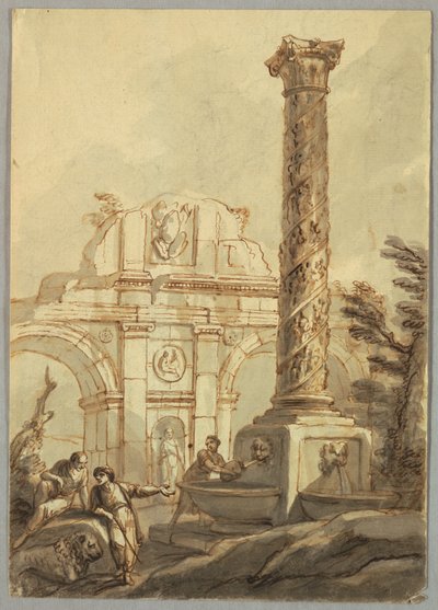 Classical Ruins by Unknown artist