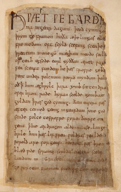 Cotton Vitellius A.XV..132 The Beginning of Beowulf by Unknown artist