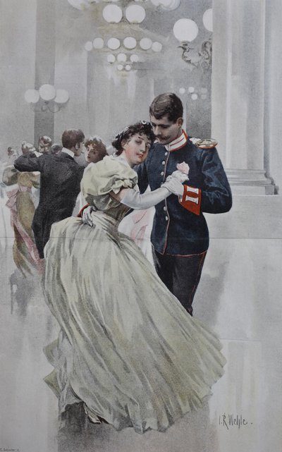 Couple Dancing at a Christmas Ball by Unknown artist