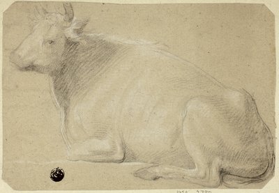Cow Lying on Haunches by Unknown artist