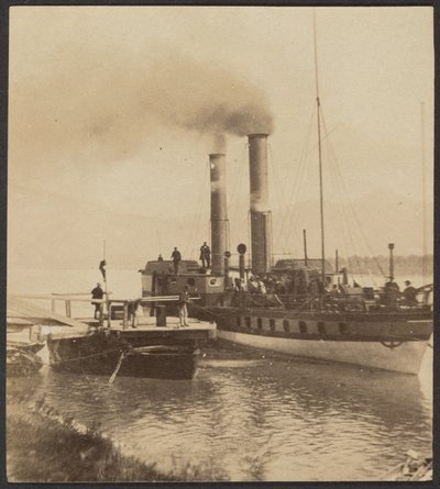 Steamboat Landing at Rolandseck by Unknown artist