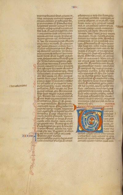 Decorated Initial T by Unknown artist
