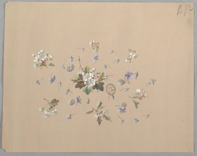 Design for Wallpaper and Textiles: Flowers by Unknown artist